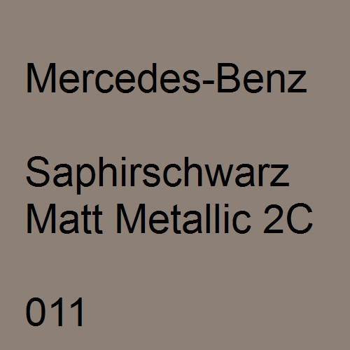 Mercedes-Benz, Saphirschwarz Matt Metallic 2C, 011.